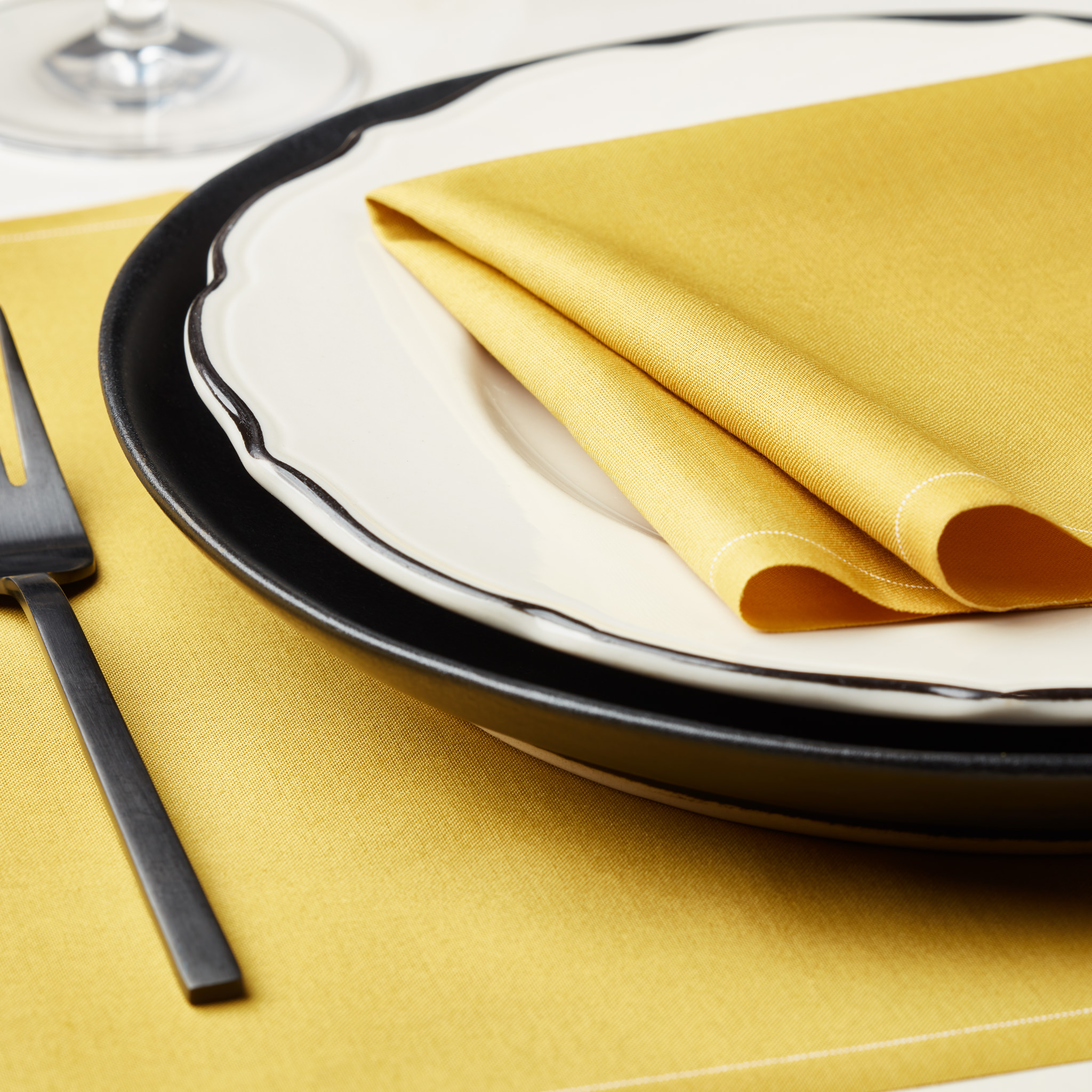 Curry Cotton Dinner Napkins 12" x 12" - 12 Units per Roll, 10 rolls per Case -  Full Case
