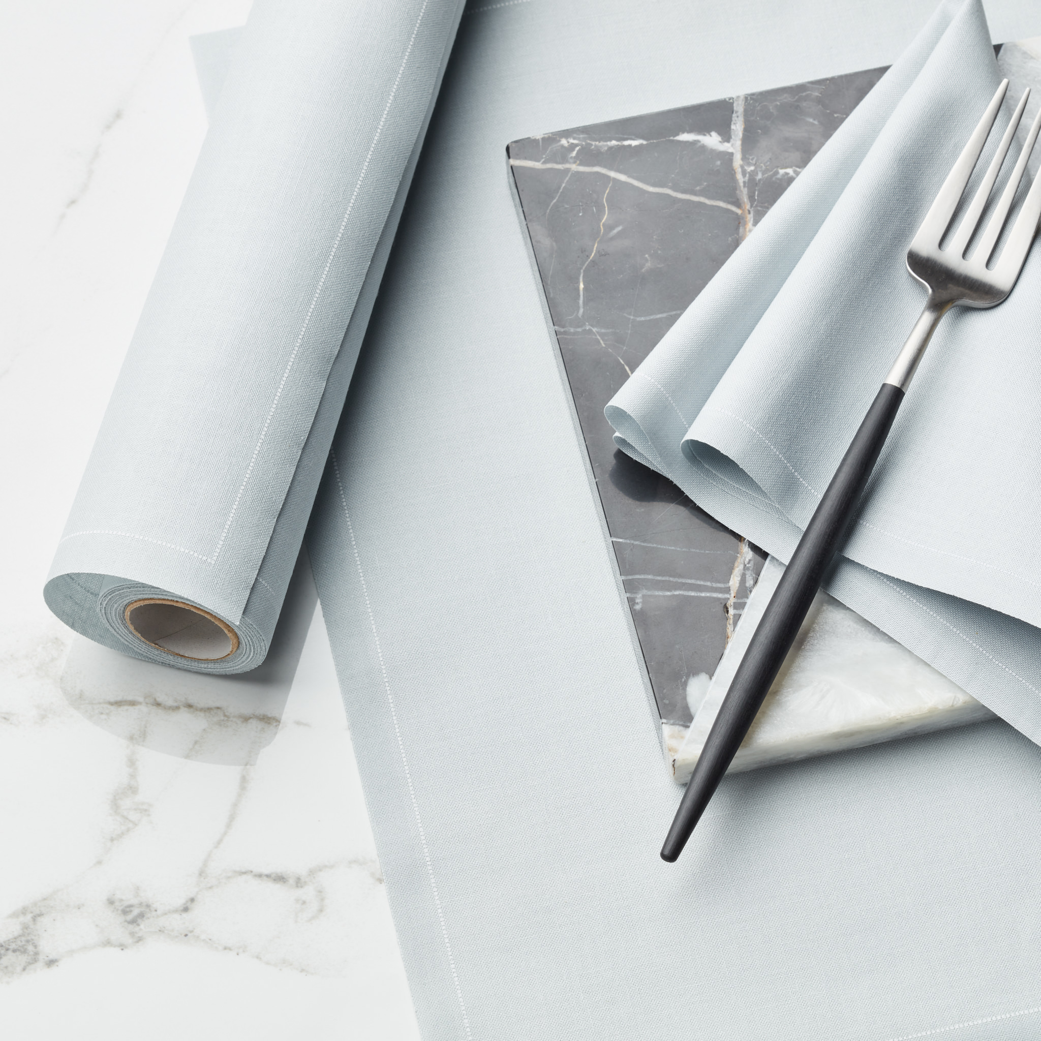 Pearl Grey Cotton Placemats 19″ x 12.5″ -  12 Units per Roll, 10 rolls per Case - Full Case