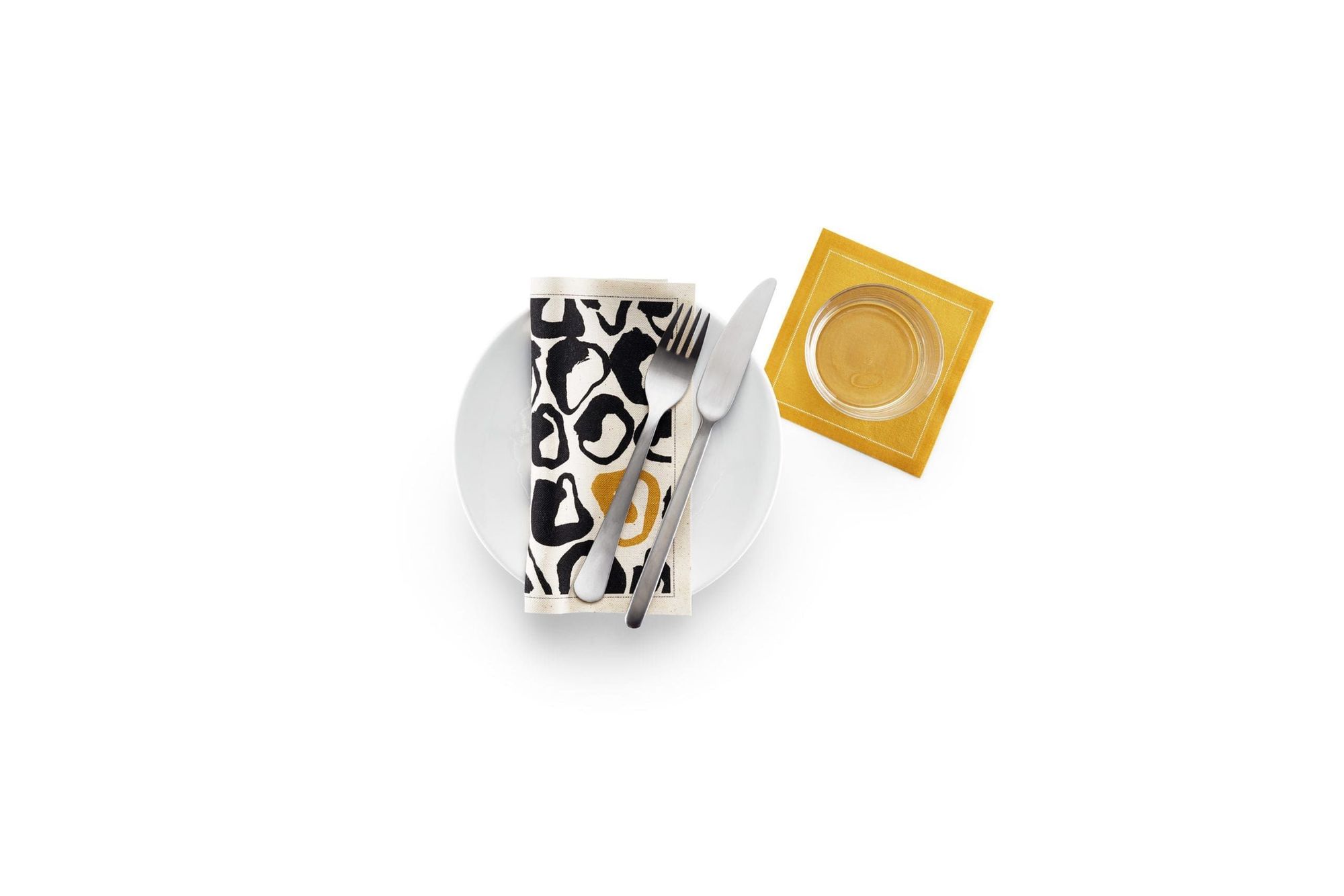 Curry Cotton Cocktail Napkins 4.5" x 4.5" -  50 Units per Roll, 10 rolls per Case - Full Case 5