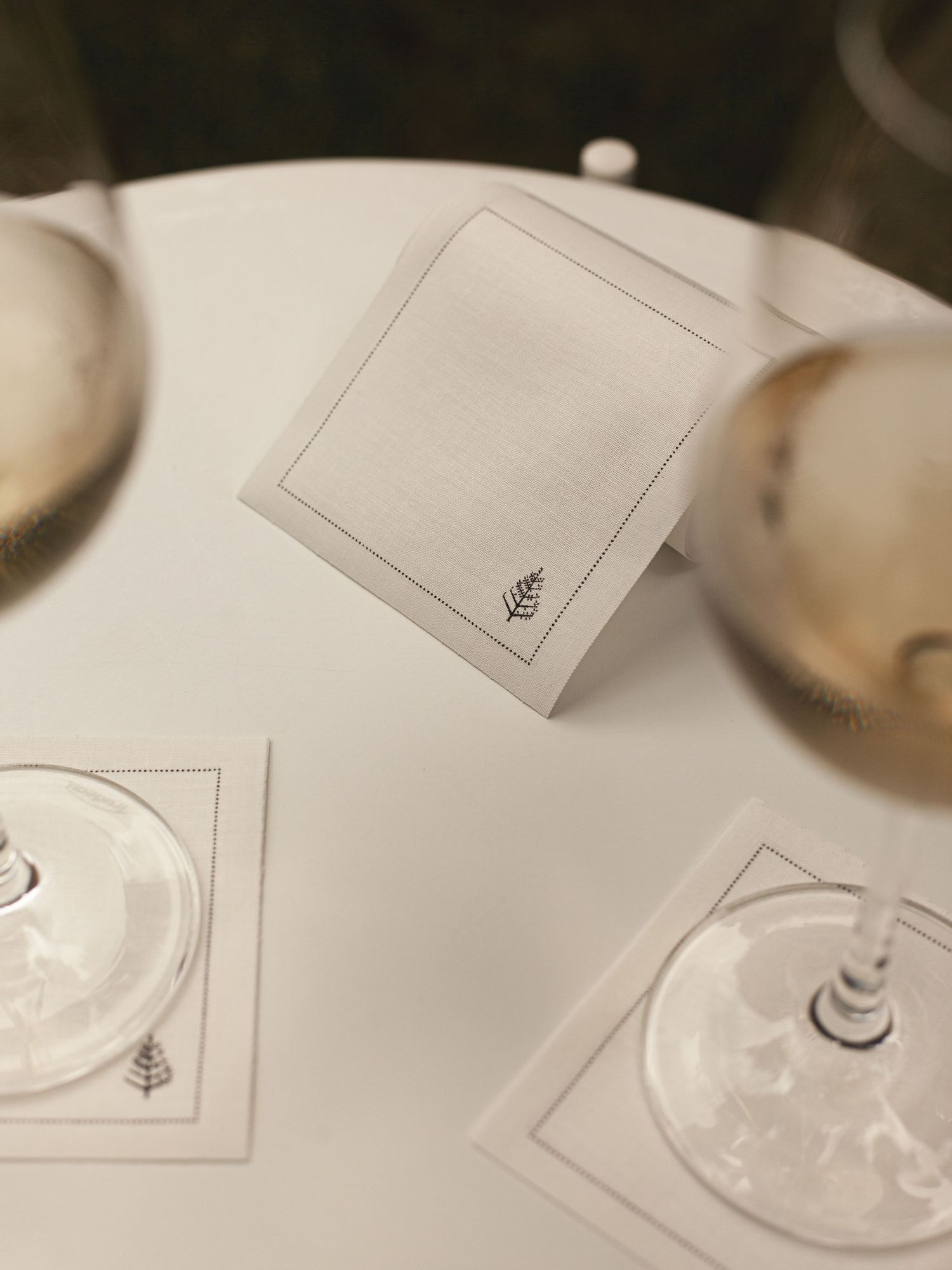 The Four Seasons - 4"x4" Cream Cotton Napkin - Rolls of 200 units - Full Case 2