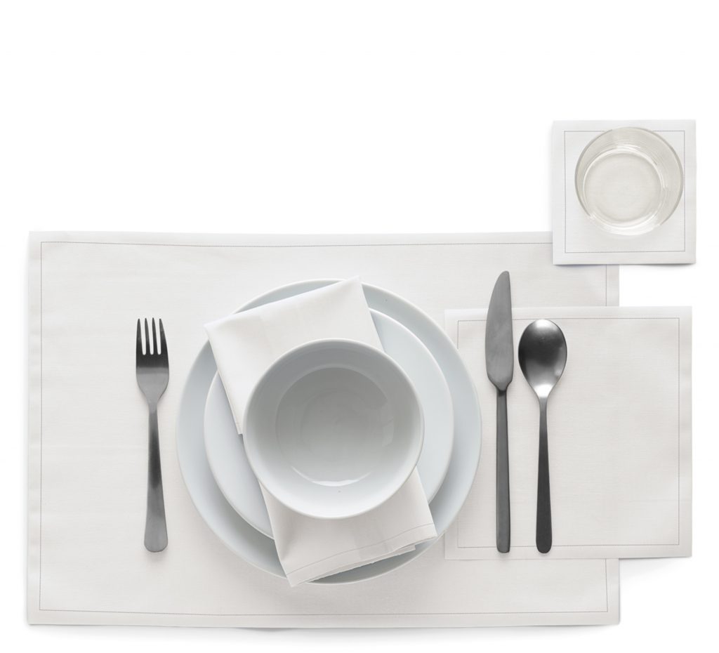 Cream Cotton Cocktail Napkins 4.5" x 4.5" - 50 Units per Roll, 10 rolls per Case - Full Case 1