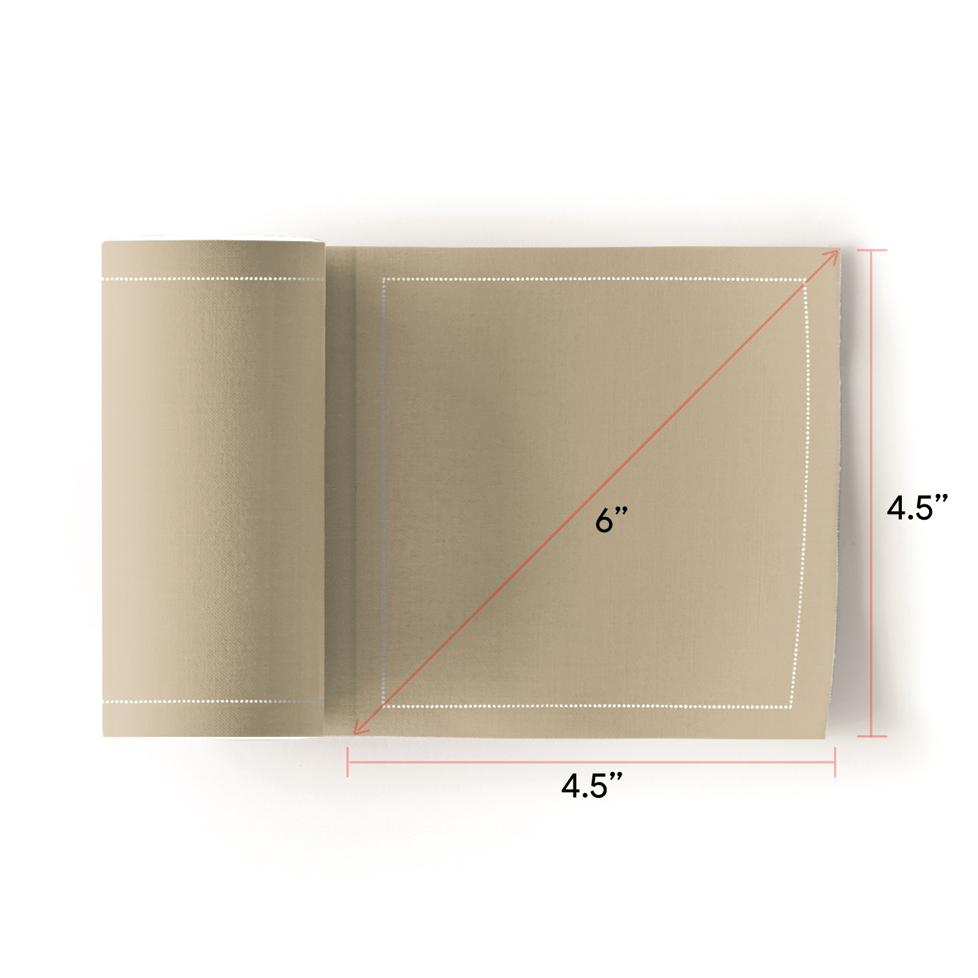 Sand Cotton Cocktail Napkins 4.5" x 4.5" / 11cm x 11cm -  50 Units per Roll, 10 rolls per Case - Ful 4