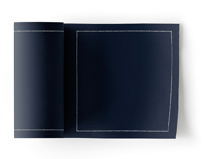 Petrol Blue Cotton Cocktail Napkins 4.5" x 4.5" / 11cm x 11cm -  50 Units per Roll, 10 rolls per Cas 4