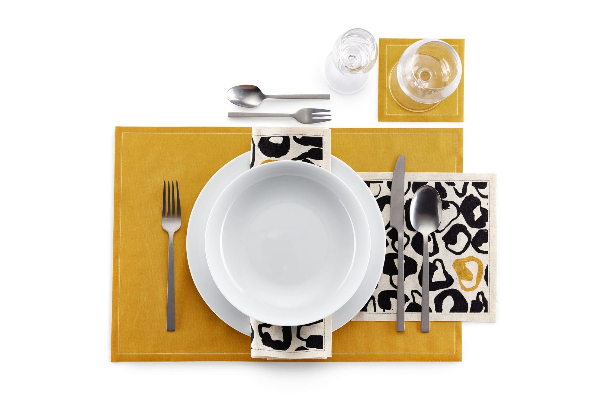 Curry Cotton Cocktail Napkins 4.5" x 4.5" -  50 Units per Roll, 10 rolls per Case - Full Case 7
