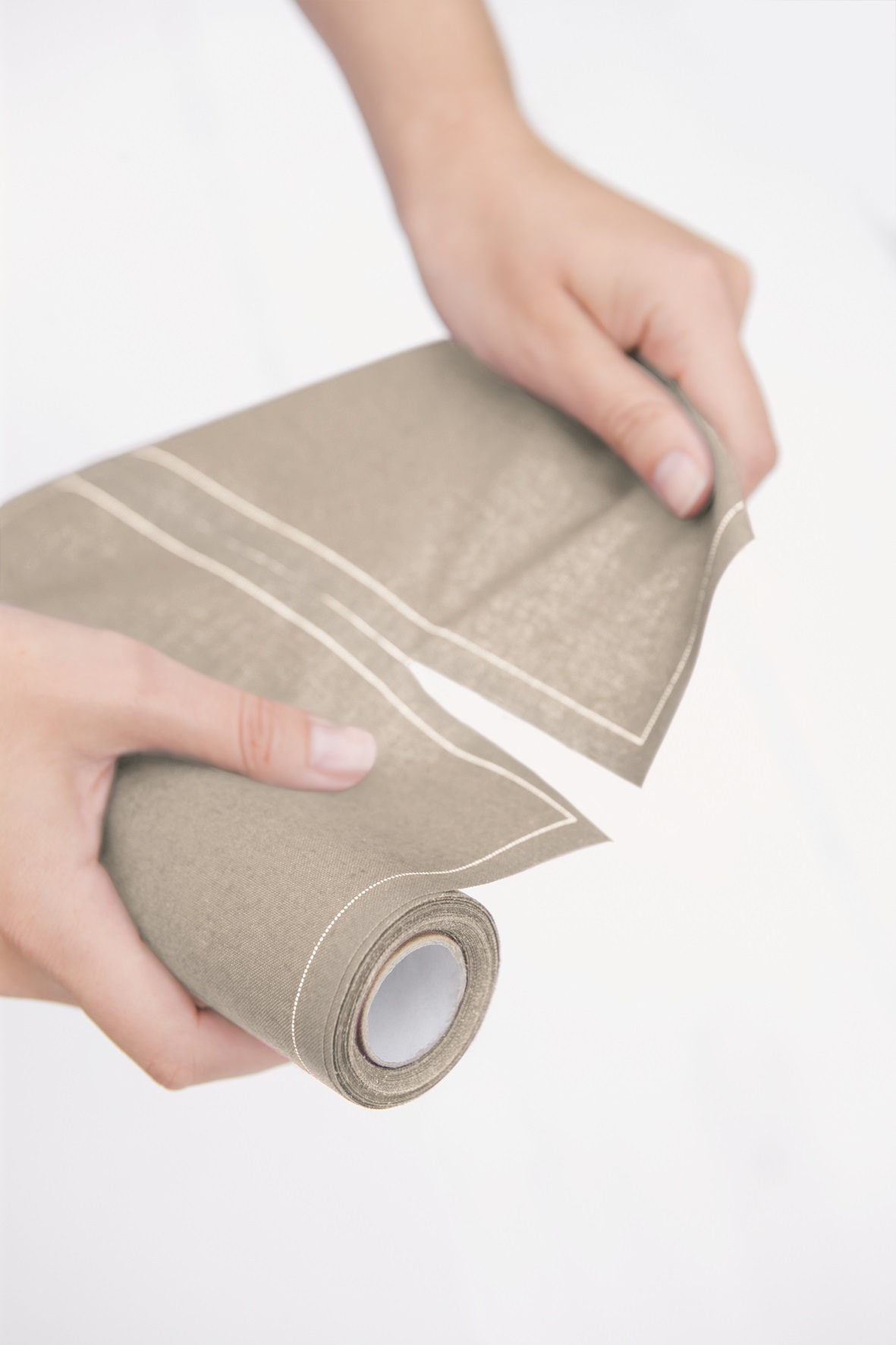 Sand Cotton Cocktail Napkins 4.5" x 4.5" / 11cm x 11cm -  50 Units per Roll, 10 rolls per Case - Ful 3