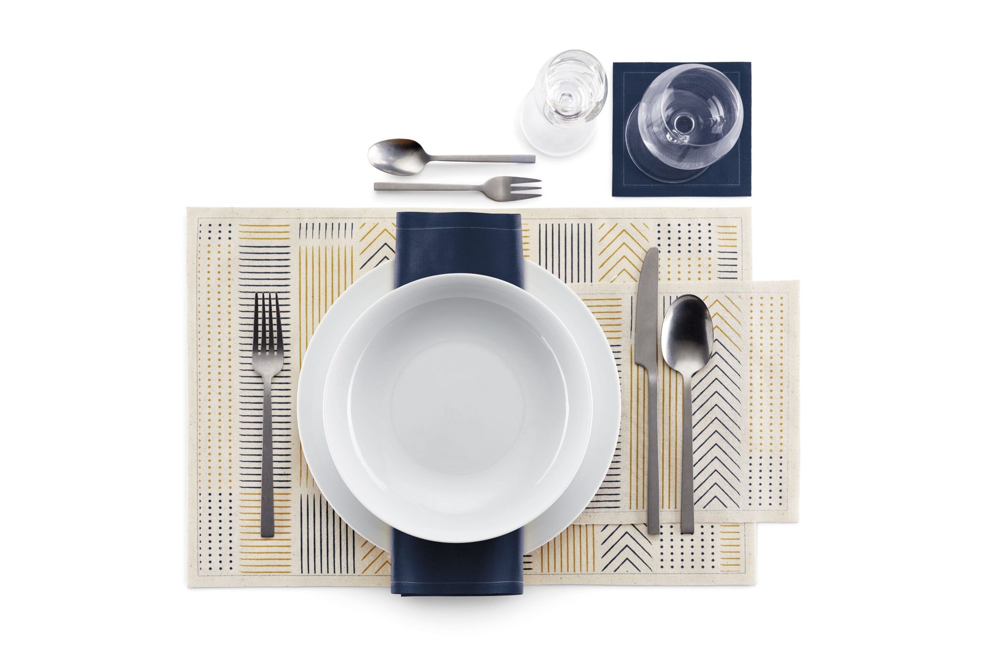 Petrol Blue Cotton Cocktail Napkins 4.5" x 4.5" / 11cm x 11cm -  50 Units per Roll, 10 rolls per Cas 8