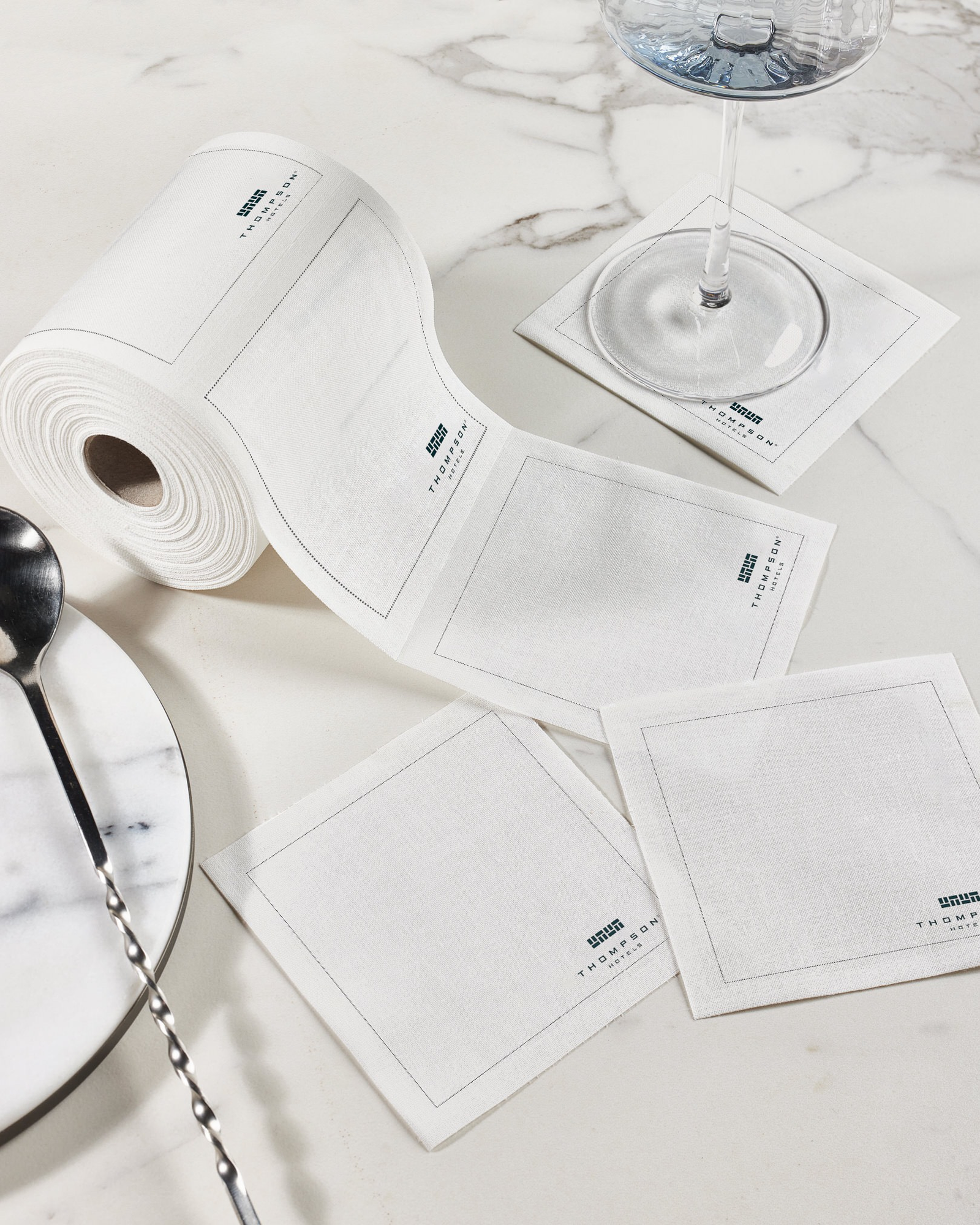 The Hyatt - Thomson - 4.5"x4.5" Cotton Napkin - Rolls of 200 units - Full Case 2