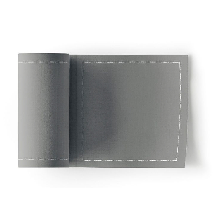 Grey Cotton Cocktail Napkins 4.5" x 4.5"  -  50 Units per Roll, 10 rolls per Case - Full Case 1
