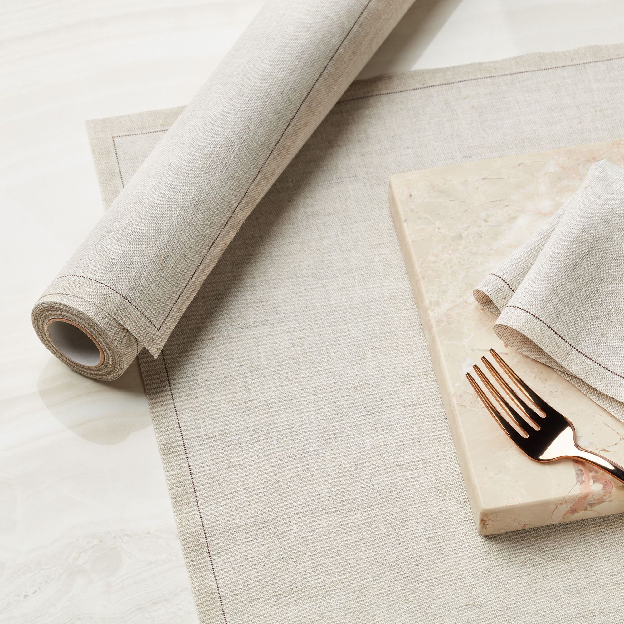 Natural Linen Placemats 19″ x 12.5″ -  12 Units per Roll, 10 rolls per Case - Full Case 1