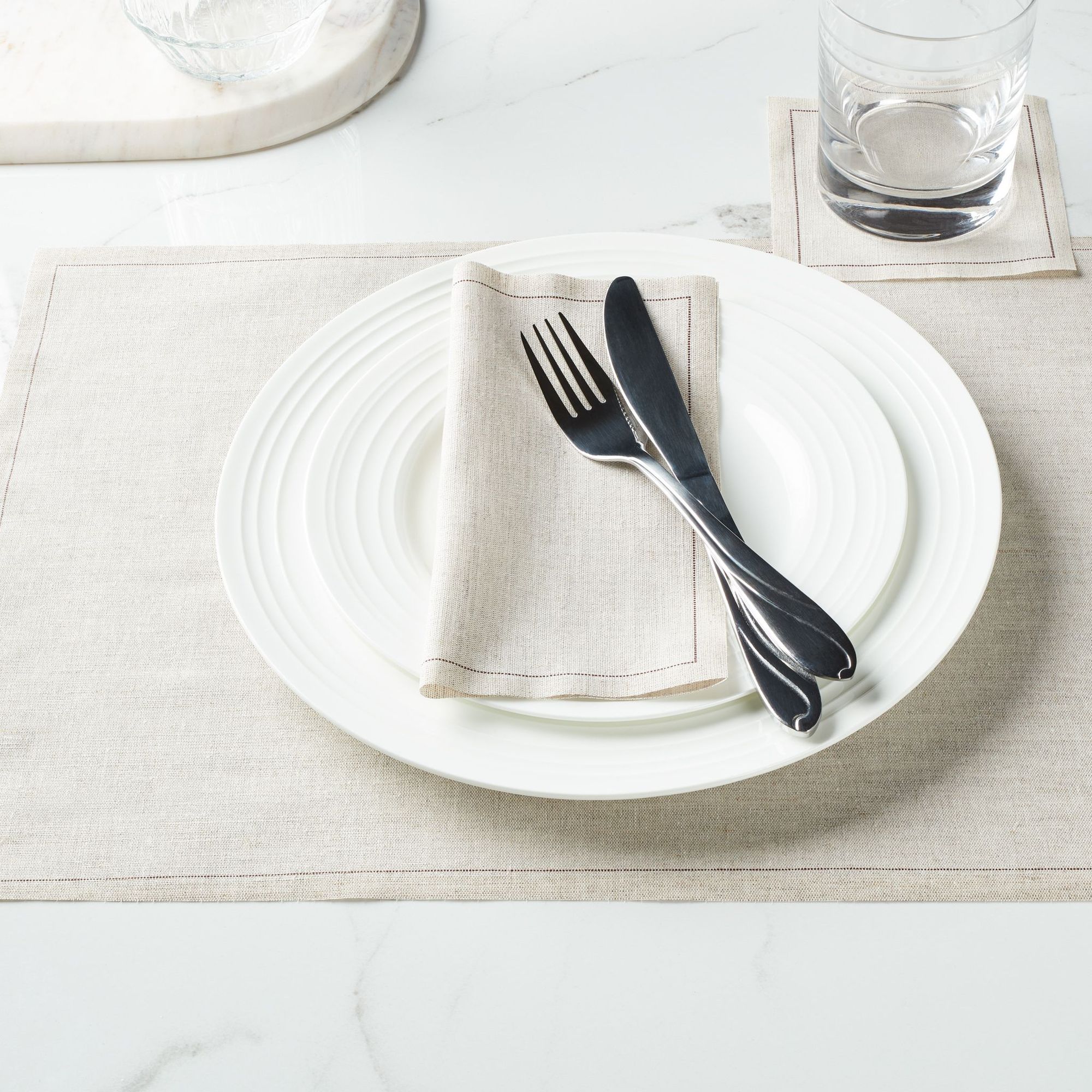 Natural Linen Placemats 19″ x 12.5″ -  12 Units per Roll, 10 rolls per Case - Full Case 2