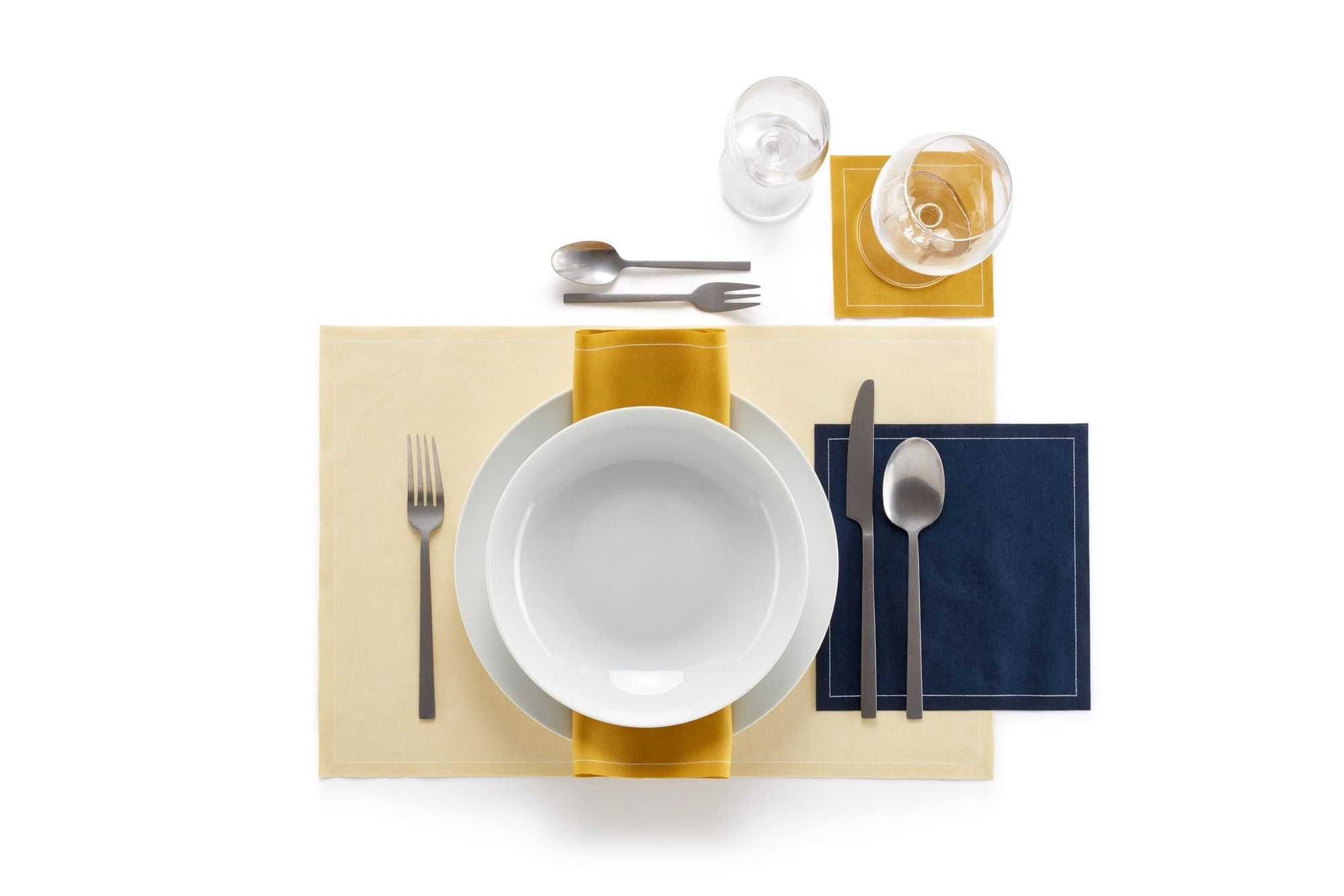 Pastel Yellow Cotton Placemats 19″ x 12.5″-  12 Units per Roll, 10 rolls per Case - Full Case 1