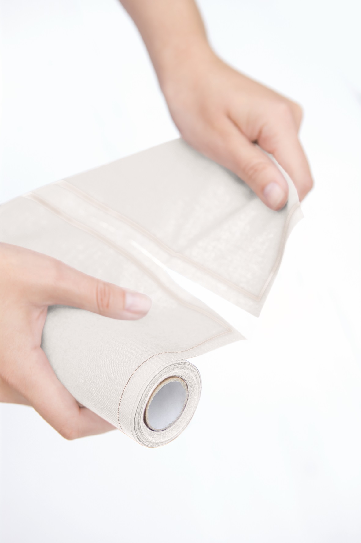 Cream Cotton Cocktail Napkins 4.5" x 4.5" - 50 Units per Roll, 10 rolls per Case - Full Case 6