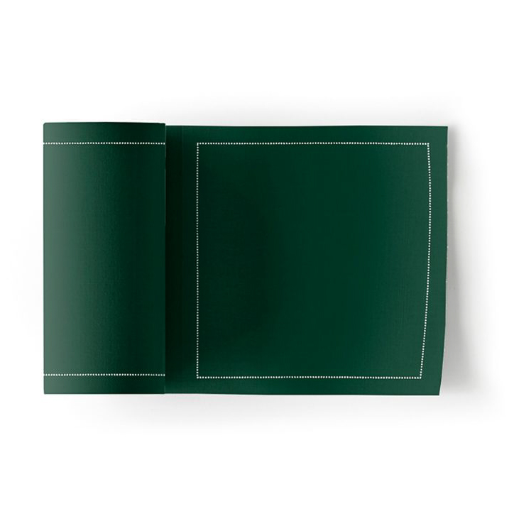 English Green Cotton Cocktail Napkins 4.5" x 4.5"  - 50 Units per Roll, 10 rolls per Case -Full Case 1