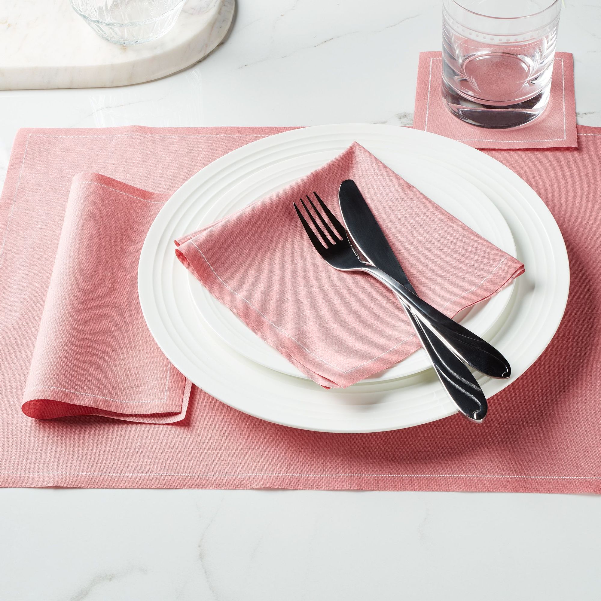 Dusty Pink Cotton Placemats 19″ x 12.5″ -  12 Units per Roll, 10 rolls per Case - Full Case 1