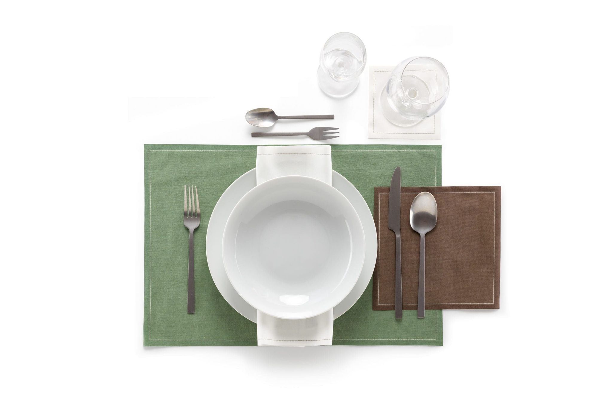 Cream Cotton Dinner Napkins 12" x 12" - 12 Units per Roll, 10 rolls per Case - Full Case 1