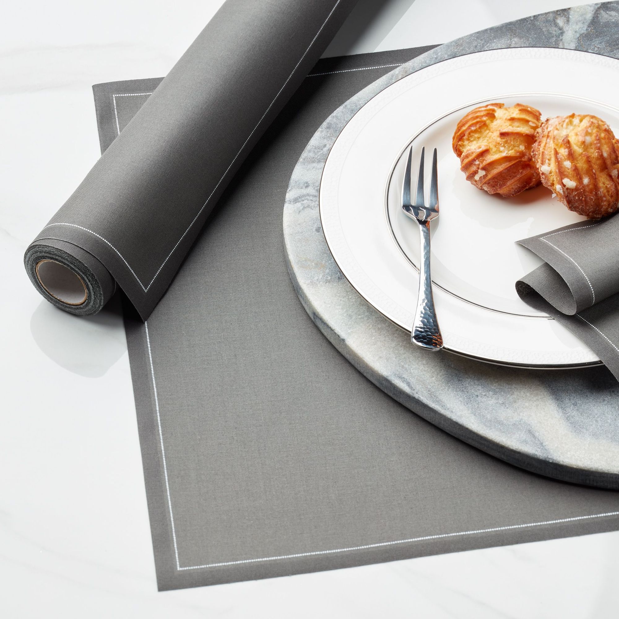 Anthracite Grey Cotton Placemats 19″ x 12.5″-  12 Units per Roll, 10 rolls per Case - Full Case 2