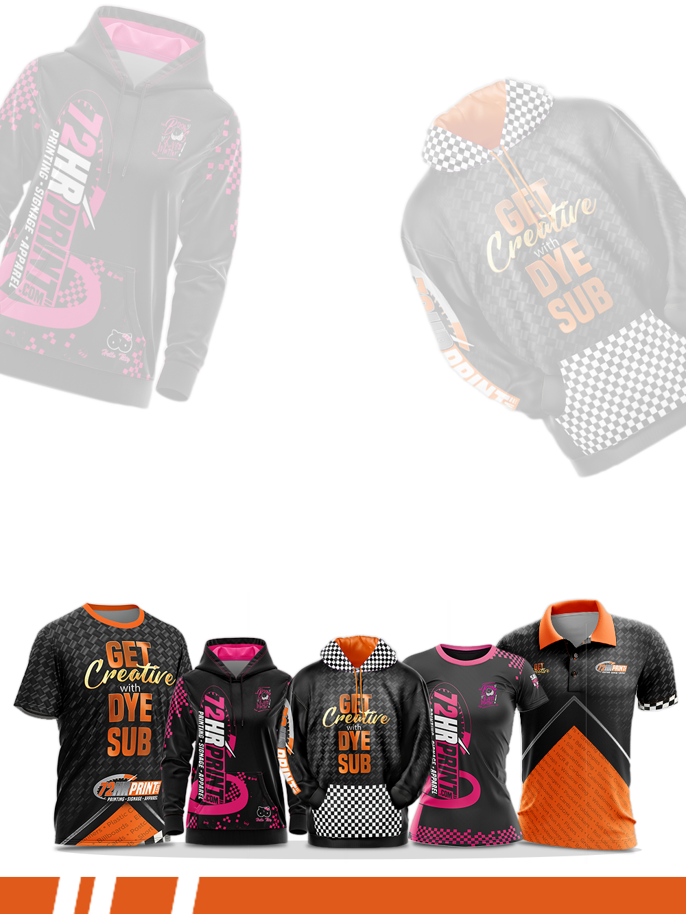 Custom Dye Sublimation Bleach Resistant Apparel Manufacuring Experts!