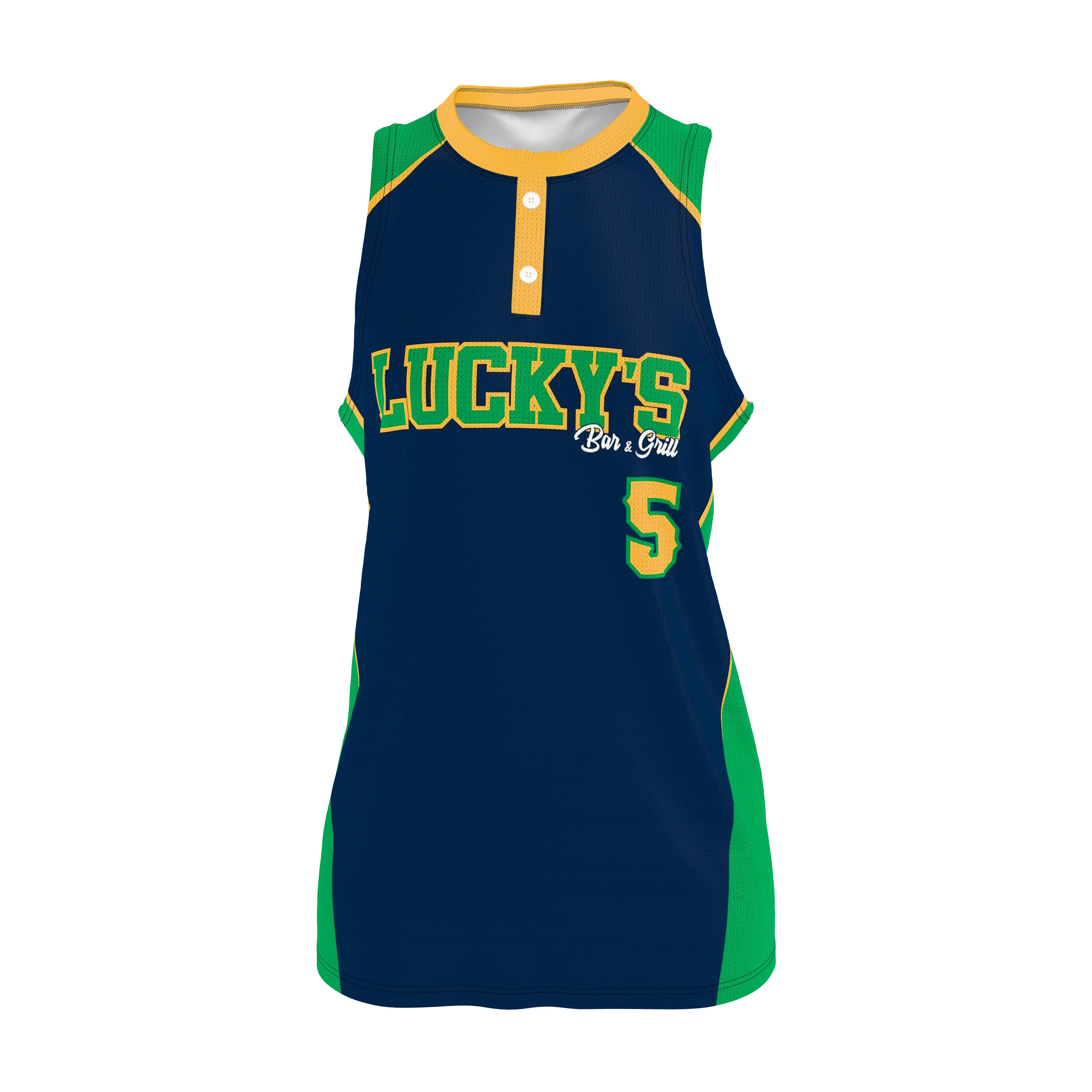 Ladies Softball 2-Button Sleeveless