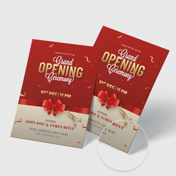 Painted Edge Announcement Cards