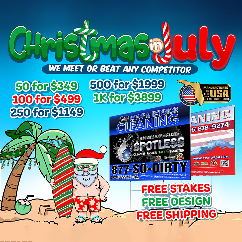 Christmas In July Yard Sign Sale