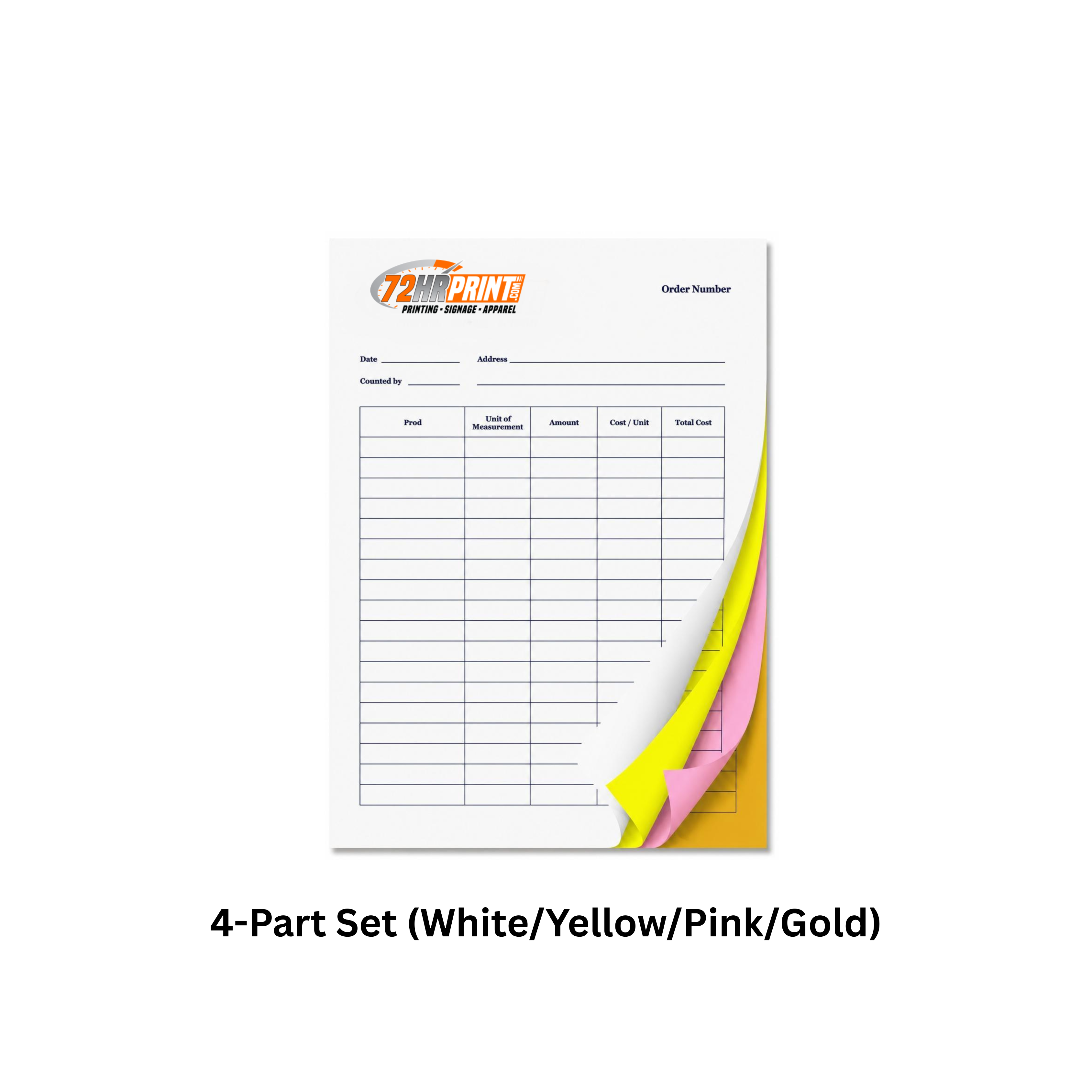  4-Part Set (White/Yellow/Pink/Gold)