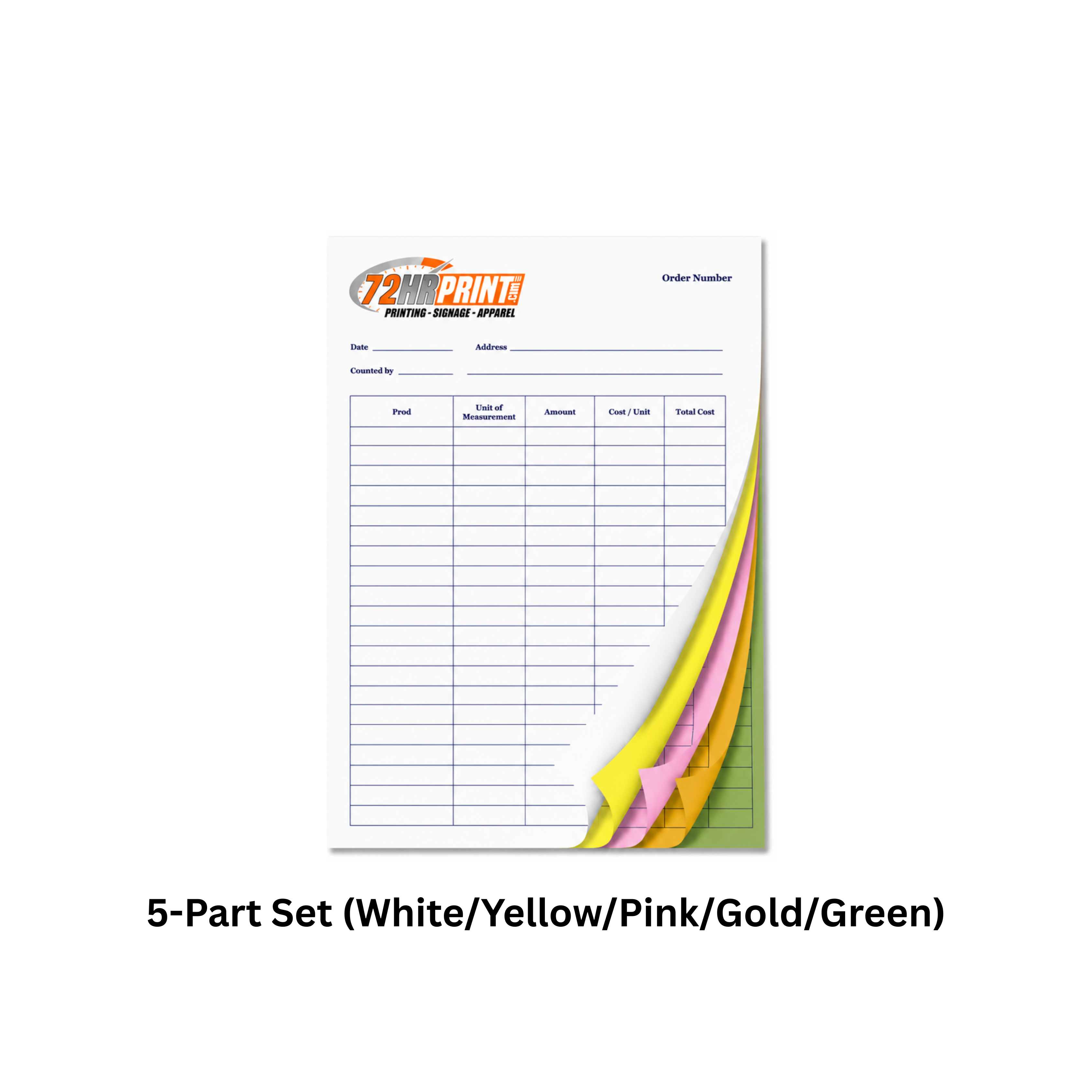 5-Part Set (White/Green/Yellow/Pink/Gold)