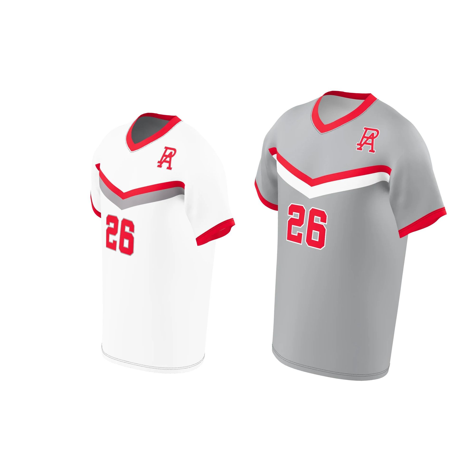 Mens Soccer V-Neck SS Rev 2-Ply 2