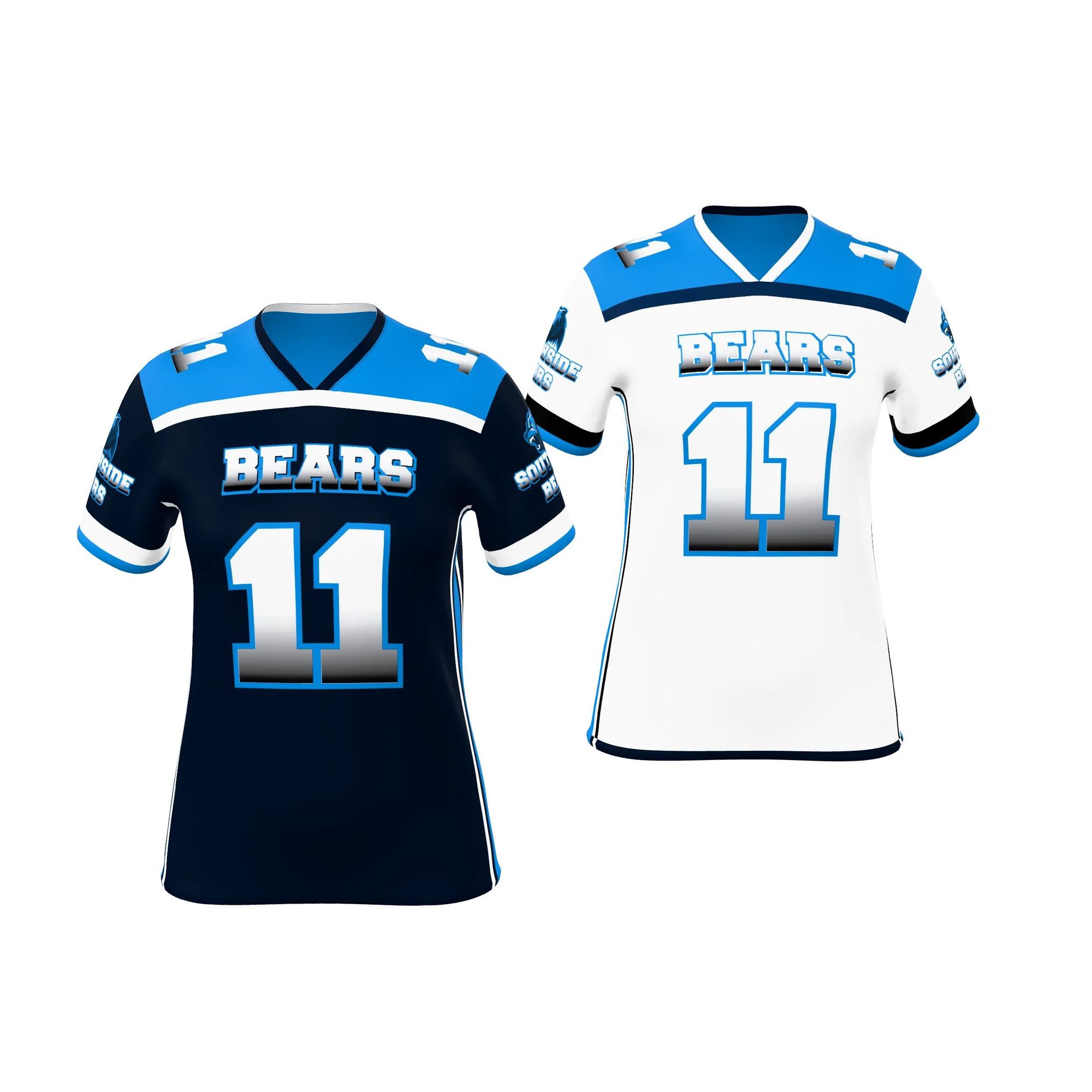 Ladies Reversible Football Fan jersey Single Ply 1
