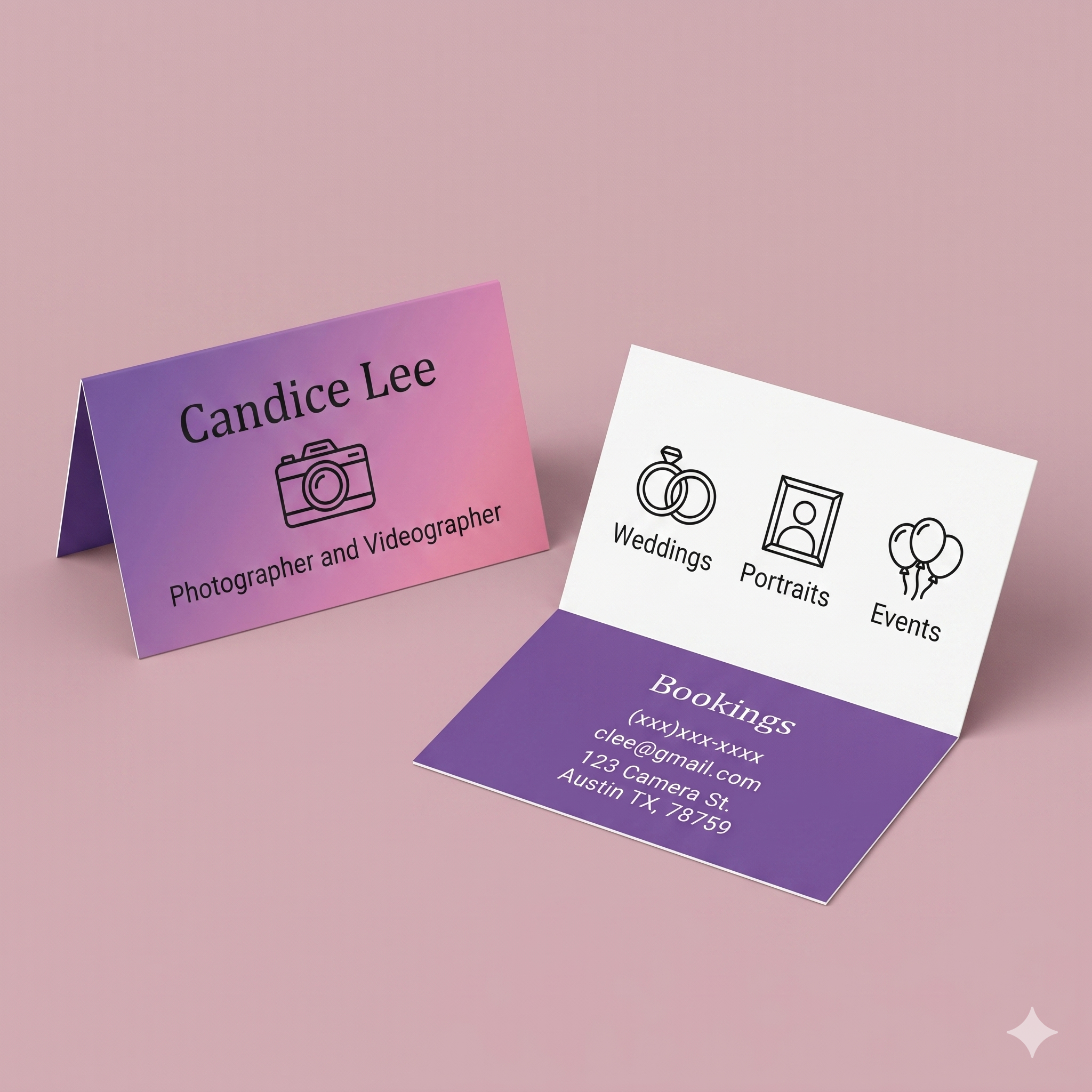 Fold-over Business Cards