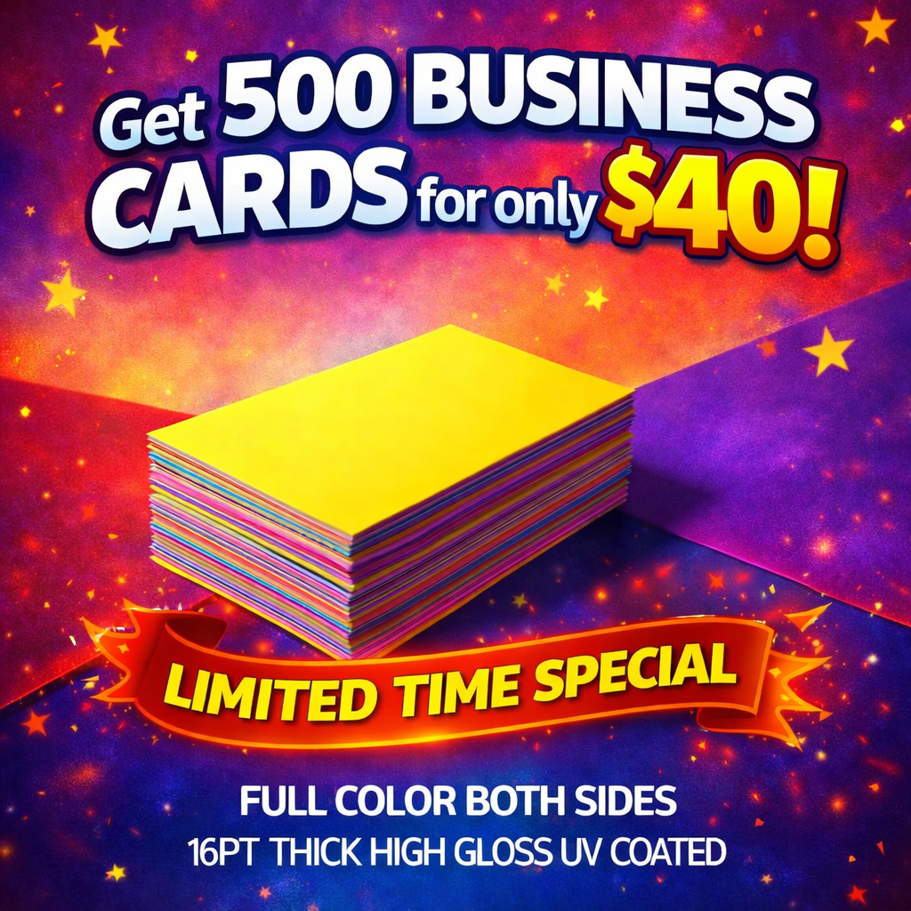 500 Business Cards for $40