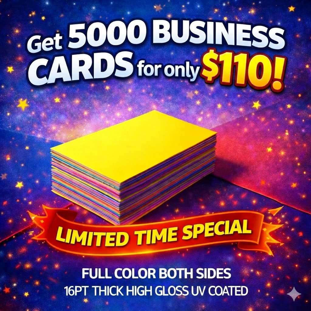 5,000 Business Cards for $110 1