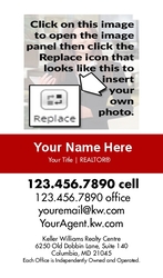 KWRC Vert Red Bar for Name