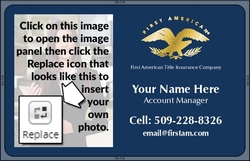 First American Title Business Card Left Box