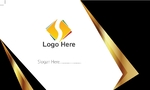 Black And Gold Business Card Front