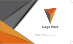 Modern Grey And Orange Business Card Front