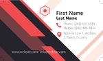 Ash And Red Business Card Front