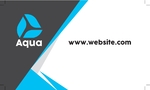 Aqua Business Card Back