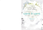 White Flower Bouquet Wedding Invitation Outside
