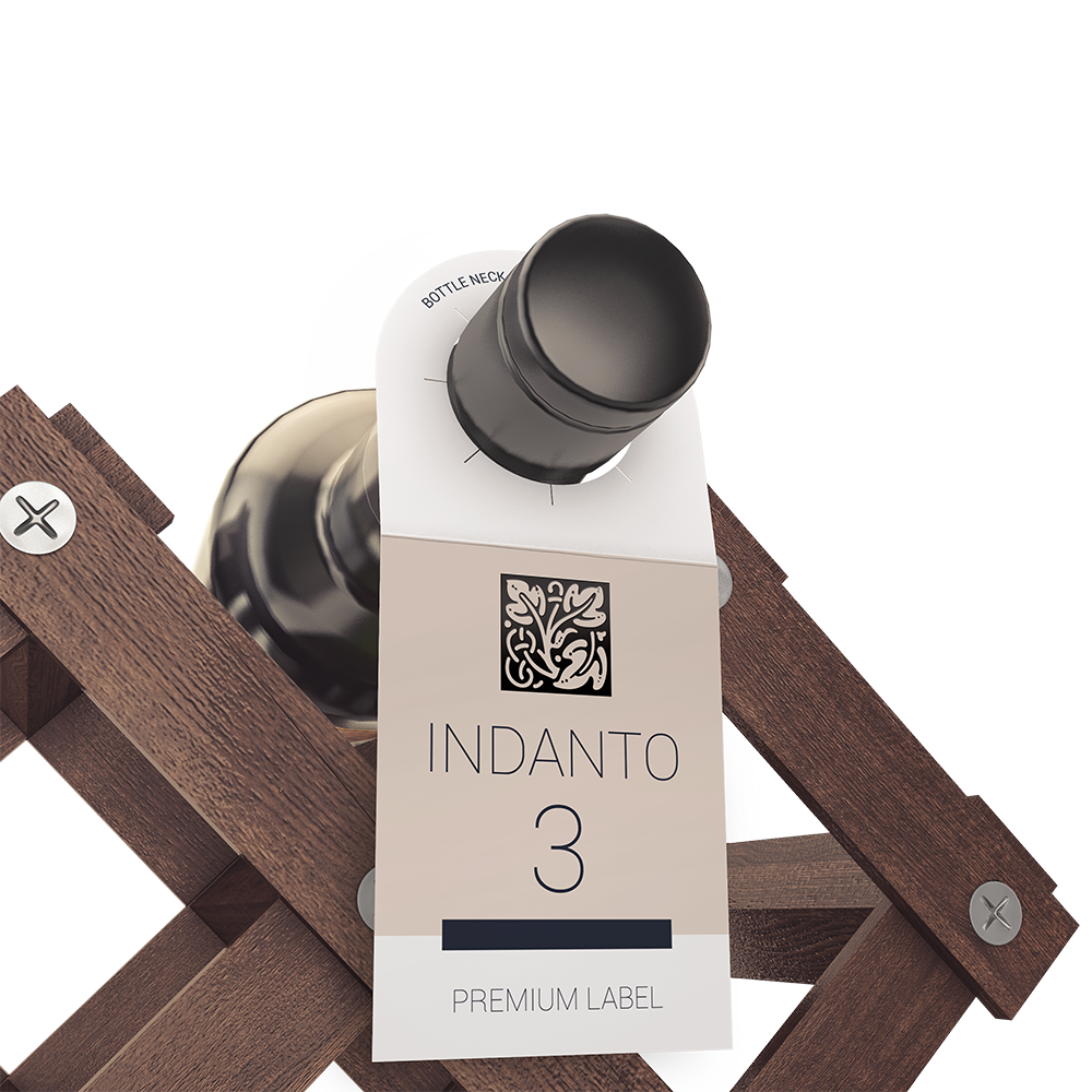 Promotional bottle neck hanger.