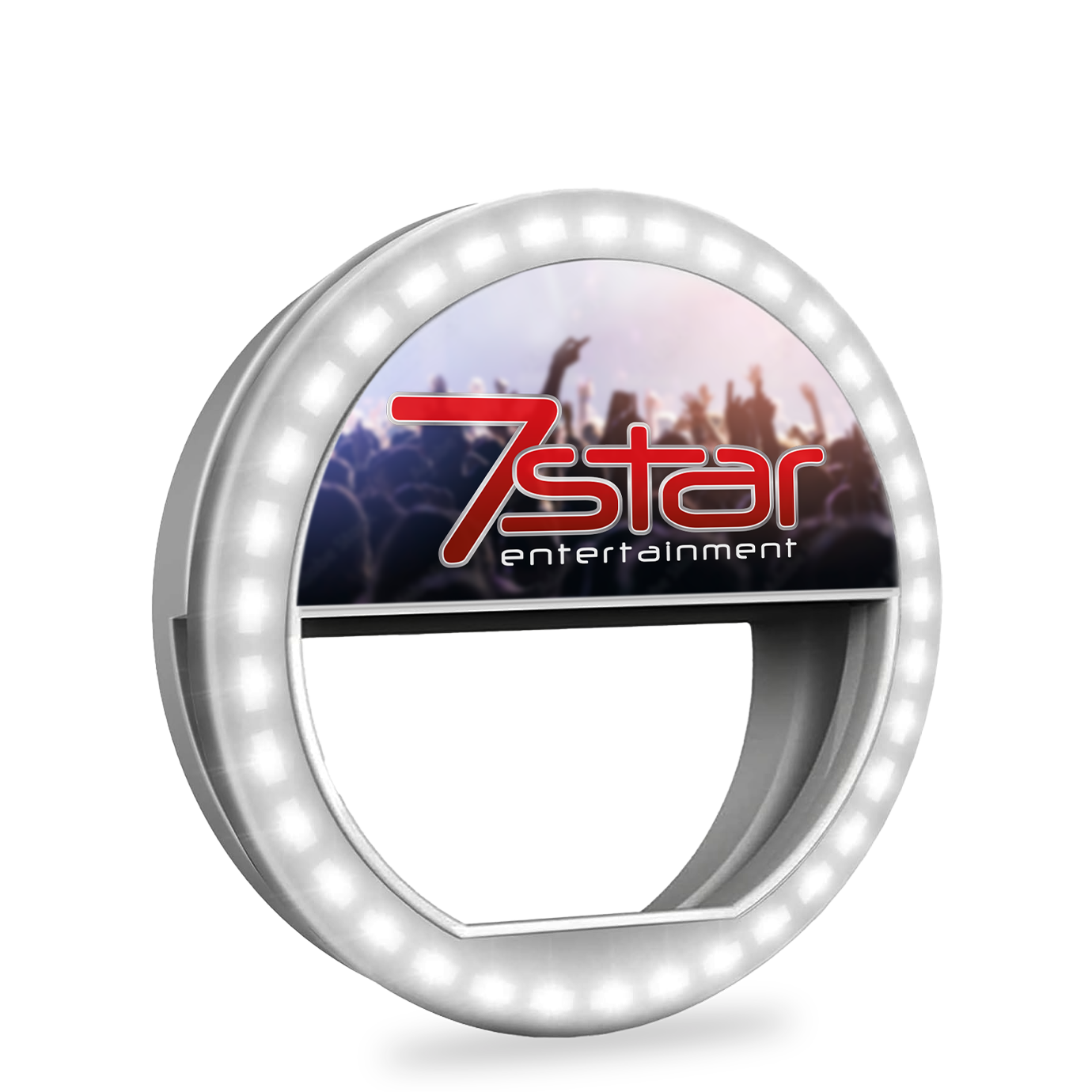 A portable ring light that can be used to take professional-looking photos and videos.