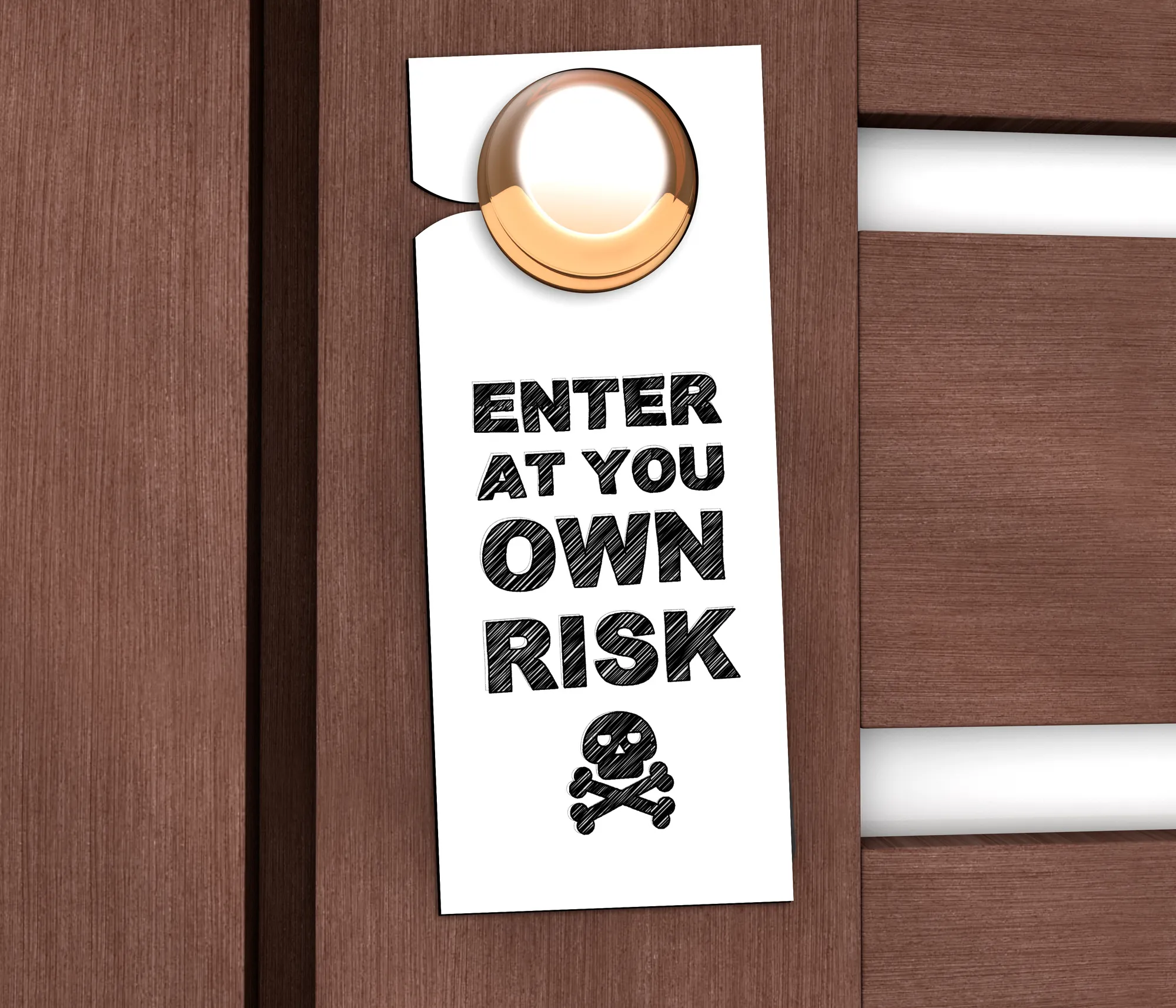 Door hanger for announcements and advertising.