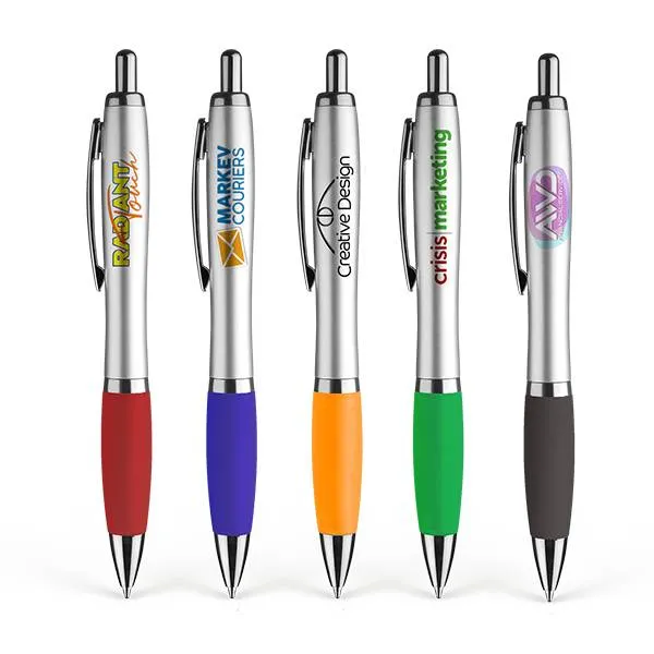 Comfortable grip click pens.