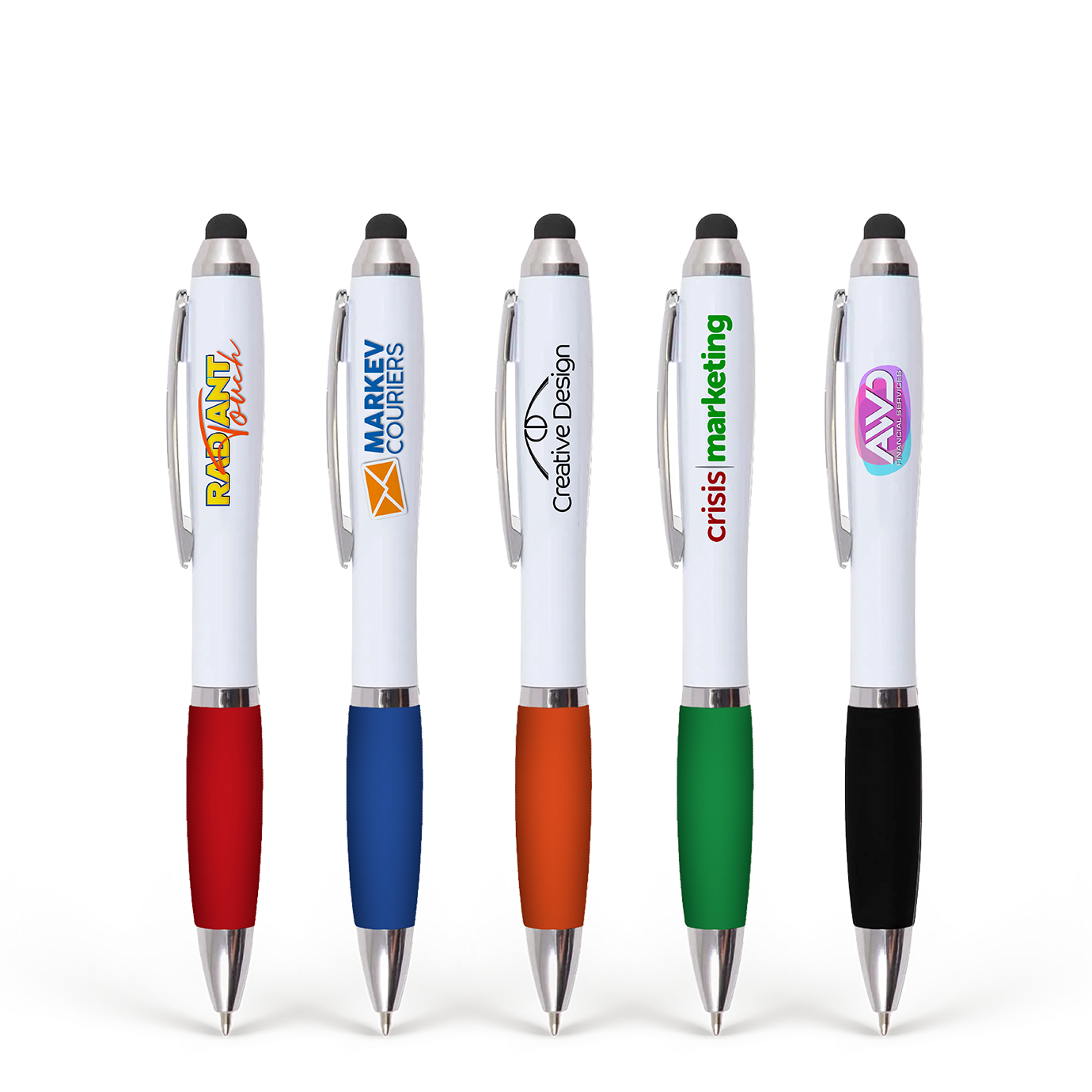 A set of high-quality stylus pens with a variety of colors and styles.