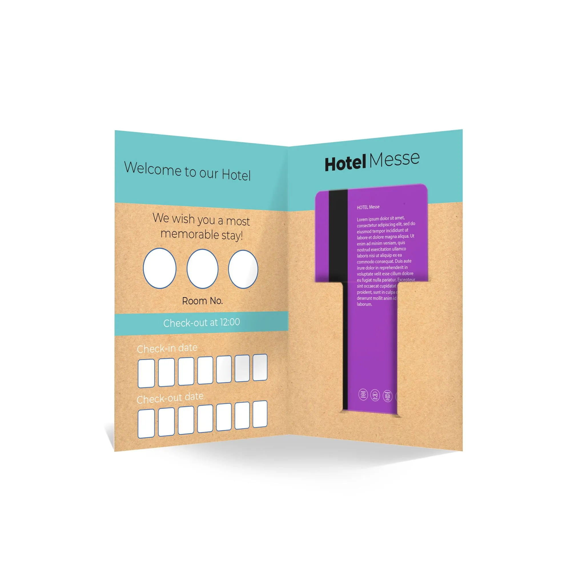 Convenient key card holder.
