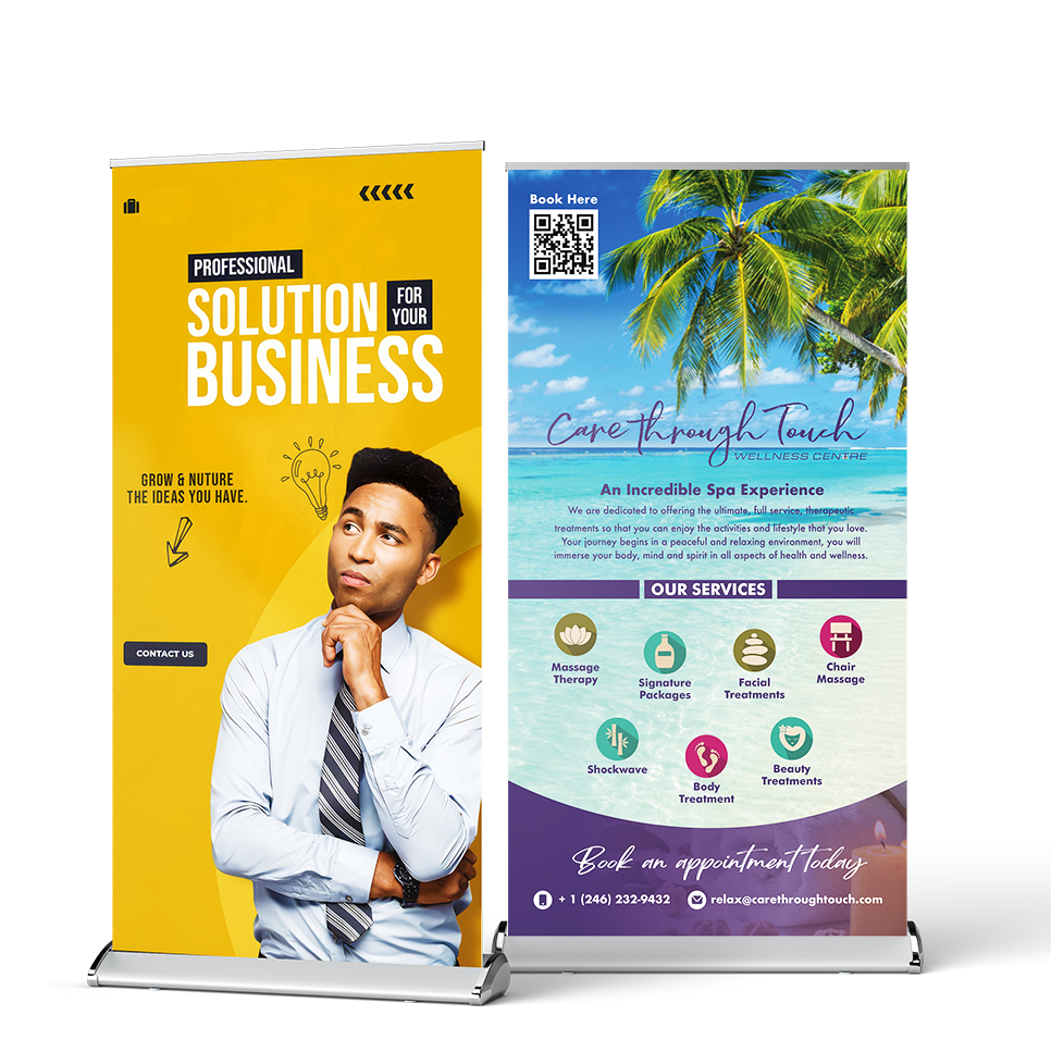Wide Pull Up Banner Stand