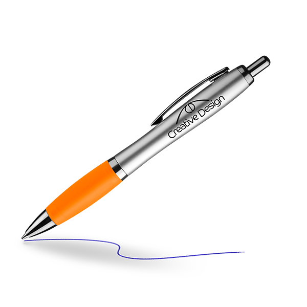 Orange -  Grip Click Pen
