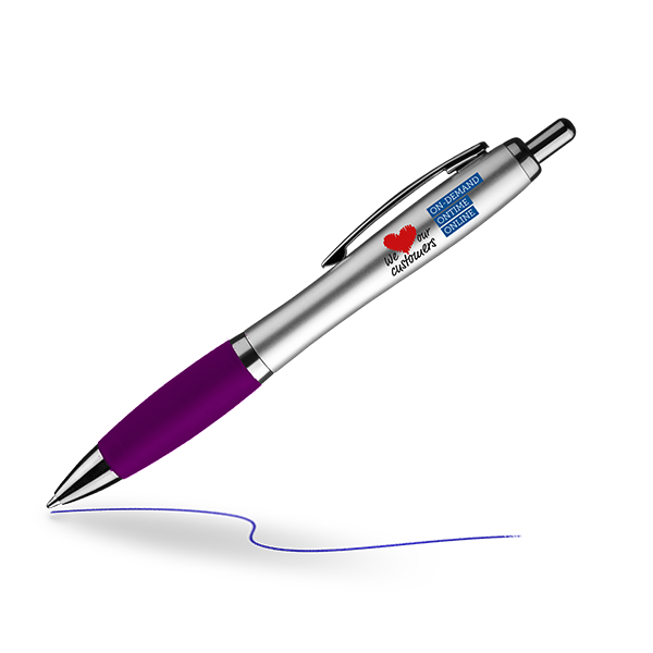 Purple - Grip Click Pen