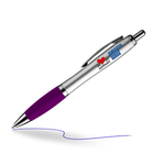 Purple -  Grip Click Pen
