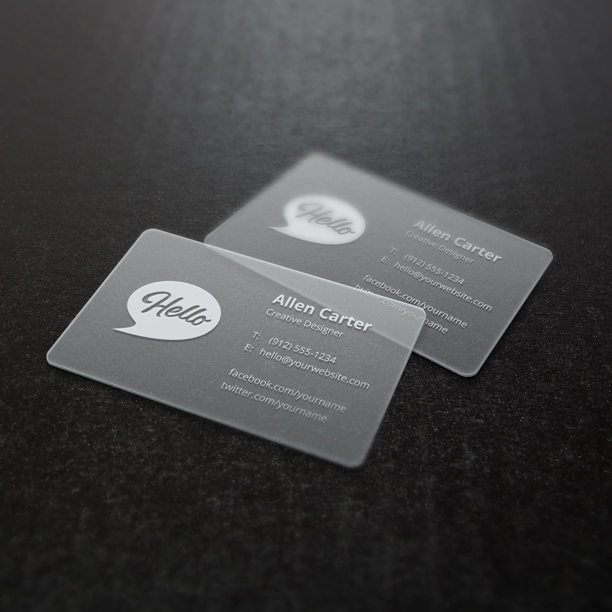 frosted card
