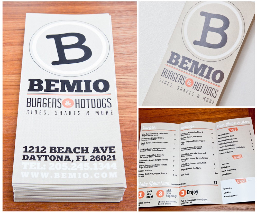 Menu printing 8.5x11